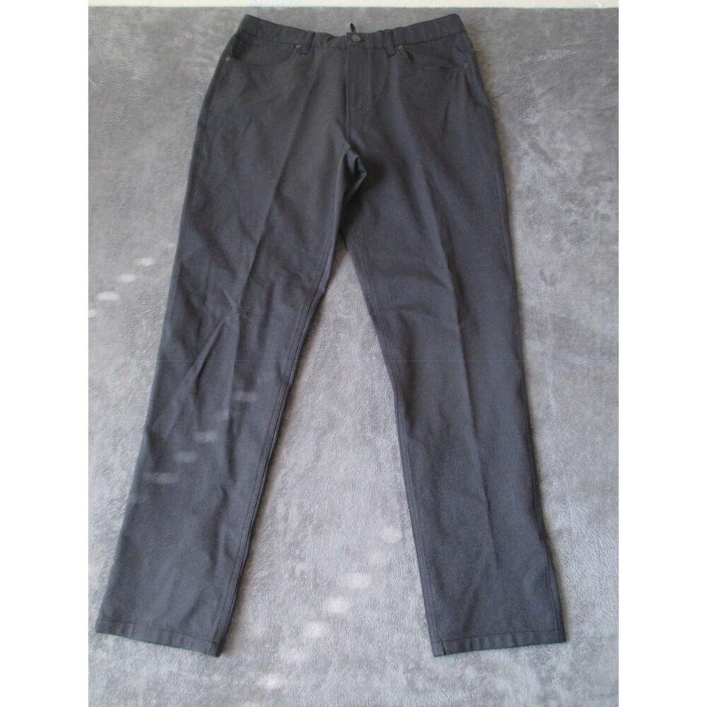 Ministry Of Supply Pants Mens 34x30 Black Primeflex Slim Stretch Dress Trousers